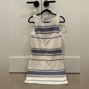 Striped Sleeveless Dress - Blue and White